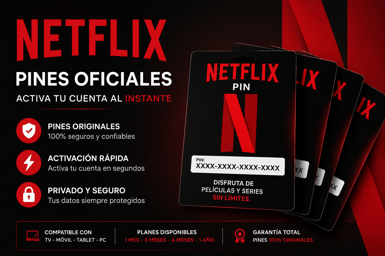PINES DE REGALO NETFLIX
